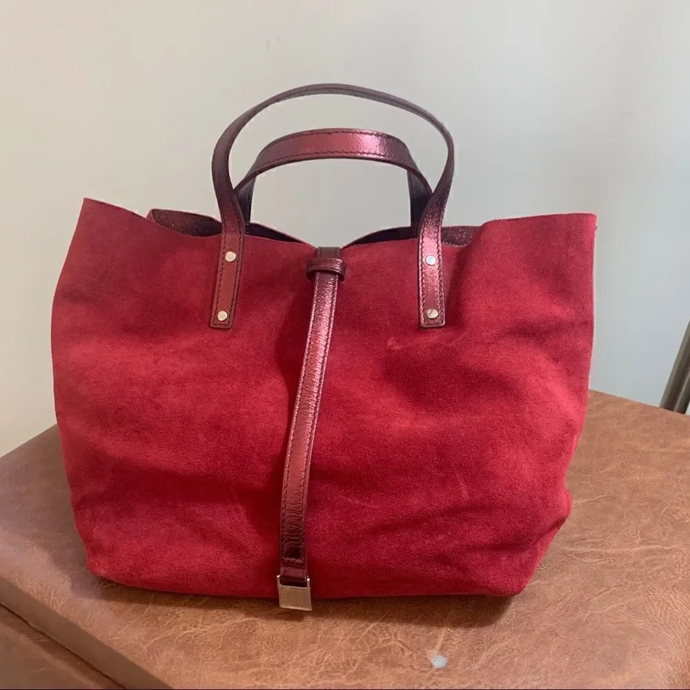 Tiffany & Co. Reversible Burgundy Suede/Leather
